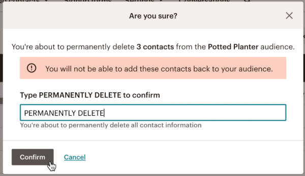 Screenshot of a Mailchimp.com page.